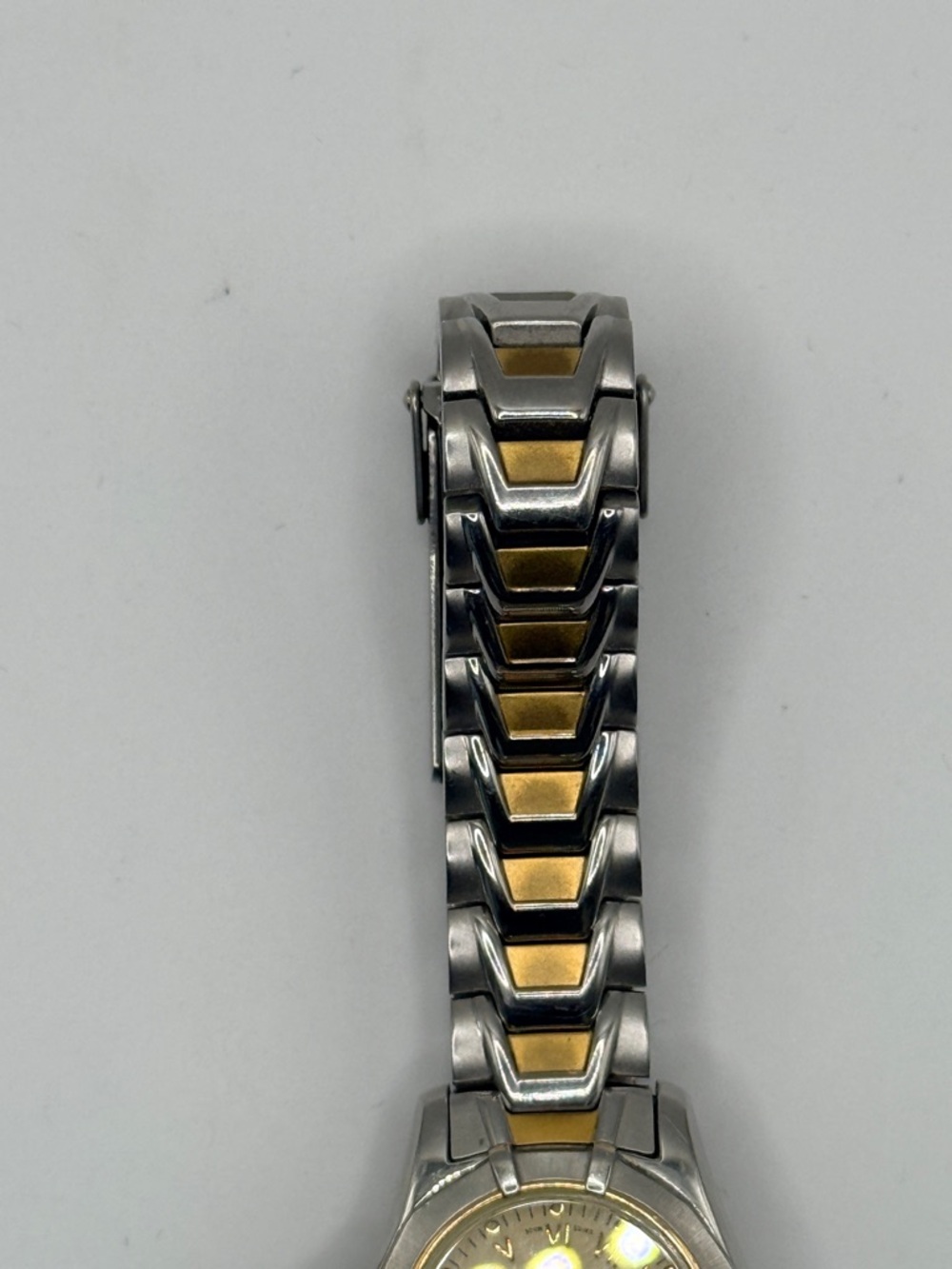Vintage Tissot PR100 Swiss Two Tone Watch Roman Numeral Dial - Picture 5 of 7